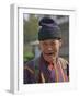 An Old Man at Trashigang Wearing the Traditional Gho Robe of All Bhutanese Men-Nigel Pavitt-Framed Photographic Print