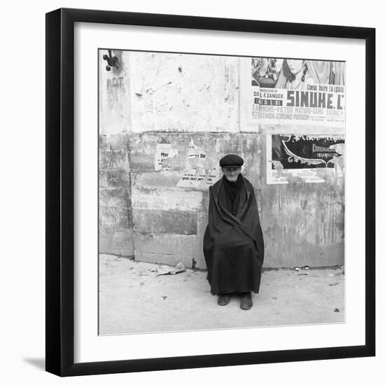 An Old Man from Sicily-Mario de Biasi-Framed Premium Giclee Print