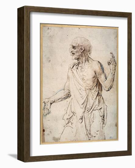 An Old Man Gesticulating-Albrecht Dürer-Framed Giclee Print