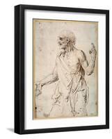 An Old Man Gesticulating-Albrecht Dürer-Framed Giclee Print