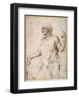 An Old Man Gesticulating-Albrecht Dürer-Framed Premium Giclee Print
