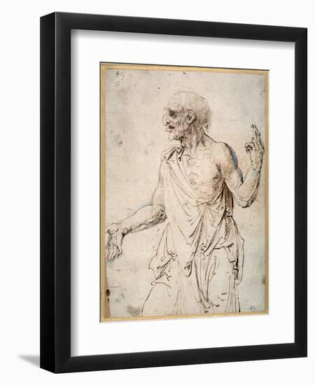 An Old Man Gesticulating-Albrecht Dürer-Framed Premium Giclee Print