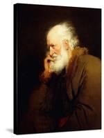 An Old Man, Half-Length, in a Brown Fur-Lined Coat-Joseph Wright-Stretched Canvas