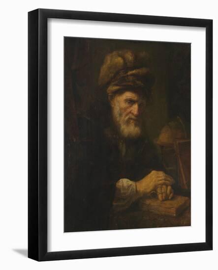 An Old Man in a Fur Cap, 1650-60-Karel van der Pluym-Framed Giclee Print