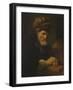 An Old Man in a Fur Cap, 1650-60-Karel van der Pluym-Framed Giclee Print