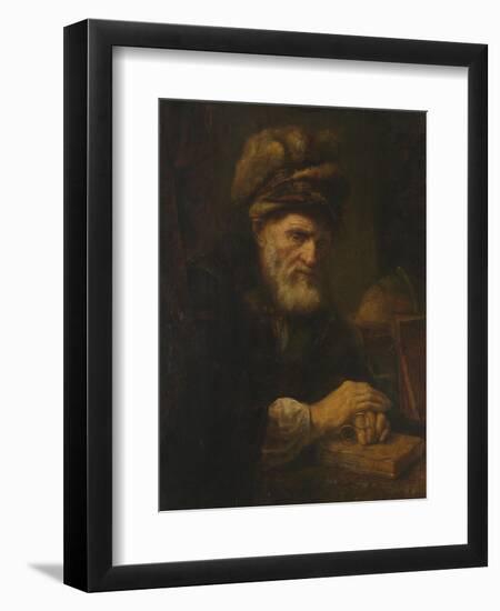 An Old Man in a Fur Cap, 1650-60-Karel van der Pluym-Framed Giclee Print