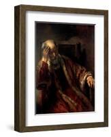 An Old Man in an Armchair, 17th Century-Rembrandt van Rijn-Framed Giclee Print