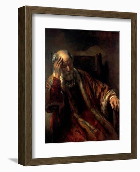 An Old Man in an Armchair, 17th Century-Rembrandt van Rijn-Framed Giclee Print