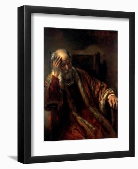 An Old Man in an Armchair, 17th Century-Rembrandt van Rijn-Framed Giclee Print