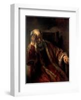 An Old Man in an Armchair, 17th Century-Rembrandt van Rijn-Framed Giclee Print