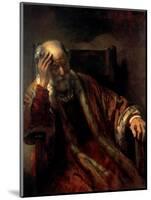 An Old Man in an Armchair, 17th Century-Rembrandt van Rijn-Mounted Giclee Print