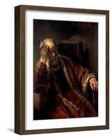 An Old Man in an Armchair, 17th Century-Rembrandt van Rijn-Framed Giclee Print