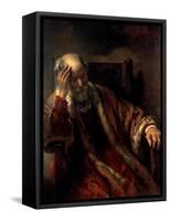 An Old Man in an Armchair, 17th Century-Rembrandt van Rijn-Framed Stretched Canvas