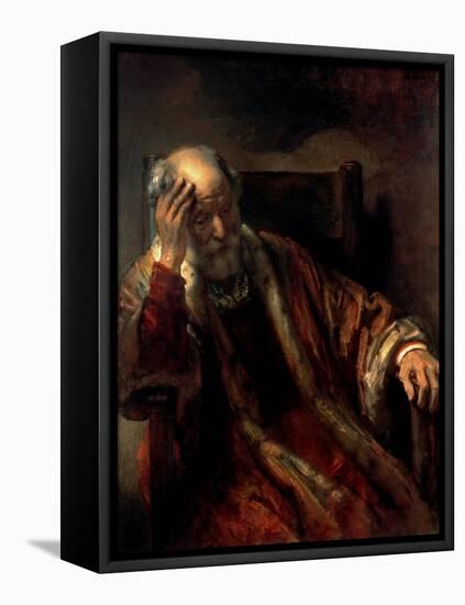 An Old Man in an Armchair, 17th Century-Rembrandt van Rijn-Framed Stretched Canvas