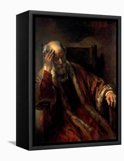 An Old Man in an Armchair, 17th Century-Rembrandt van Rijn-Framed Stretched Canvas