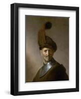 An Old Man in Military Costume (Formerly Called Portrait of Rembrandt's Father), C.1630-Rembrandt van Rijn-Framed Giclee Print