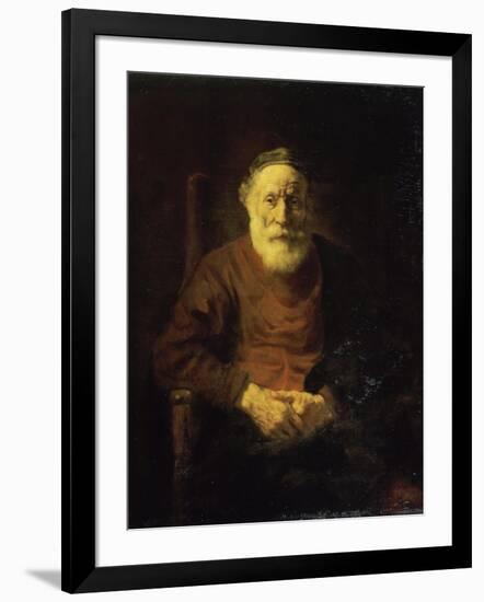 An Old Man in Red-Rembrandt van Rijn-Framed Giclee Print