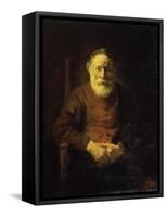 An Old Man in Red-Rembrandt van Rijn-Framed Stretched Canvas