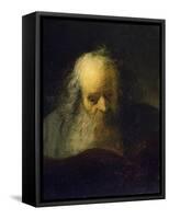 An Old Man Reading a Book by Rembrandt-Rembrandt Harmensz. van Rijn-Framed Stretched Canvas