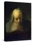 An Old Man Reading a Book by Rembrandt-Rembrandt Harmensz. van Rijn-Stretched Canvas