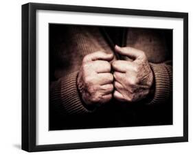 An Old Man's Hands-Clive Nolan-Framed Photographic Print