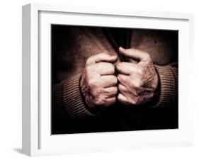 An Old Man's Hands-Clive Nolan-Framed Photographic Print