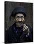 An Old Man Smoking Pipe, China-Ryan Ross-Stretched Canvas