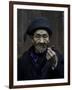 An Old Man Smoking Pipe, China-Ryan Ross-Framed Premium Photographic Print