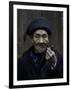 An Old Man Smoking Pipe, China-Ryan Ross-Framed Premium Photographic Print