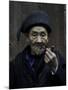 An Old Man Smoking Pipe, China-Ryan Ross-Mounted Premium Photographic Print