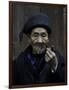 An Old Man Smoking Pipe, China-Ryan Ross-Framed Premium Photographic Print