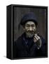 An Old Man Smoking Pipe, China-Ryan Ross-Framed Stretched Canvas