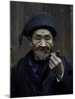 An Old Man Smoking Pipe, China-Ryan Ross-Mounted Photographic Print