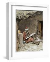 An Old Man Teach to Write a Child, French Sudan, 1893-Prisma Archivo-Framed Photographic Print