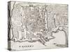 An Old Map Of Palermo, The Main Town In Sicily-marzolino-Stretched Canvas