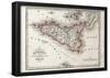 An Old Map Of Sicily And Little Islands Around It-null-Framed Poster