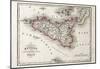 An Old Map Of Sicily And Little Islands Around It-null-Mounted Poster