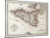 An Old Map Of Sicily And Little Islands Around It-marzolino-Mounted Art Print