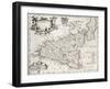 An Old Map Of Sicily, The Original Was Created By V-marzolino-Framed Art Print