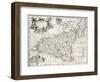 An Old Map Of Sicily, The Original Was Created By V-marzolino-Framed Art Print