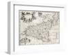 An Old Map Of Sicily, The Original Was Created By V-marzolino-Framed Art Print