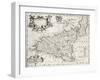 An Old Map Of Sicily, The Original Was Created By V-marzolino-Framed Art Print