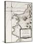 An Old Map Of Trapani And Surrounding Territories-marzolino-Stretched Canvas