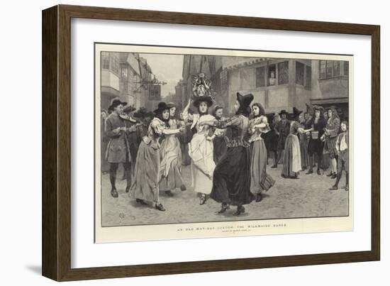 An Old May-Day Custom, the Milkmaid's Dance-Charles Green-Framed Giclee Print