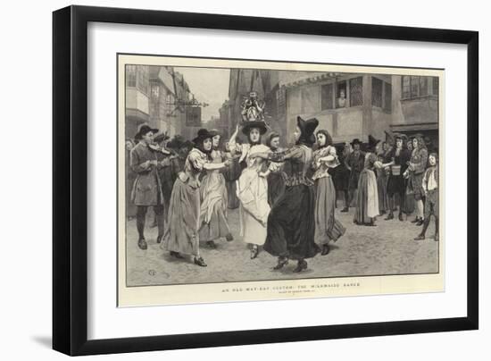 An Old May-Day Custom, the Milkmaid's Dance-Charles Green-Framed Giclee Print