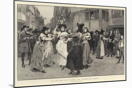 An Old May-Day Custom, the Milkmaid's Dance-Charles Green-Mounted Giclee Print