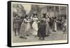 An Old May-Day Custom, the Milkmaid's Dance-Charles Green-Framed Stretched Canvas