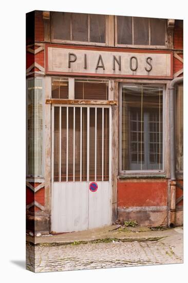 An Old Piano Store in the City of Dijon, Burgundy, France, Europe-Julian Elliott-Stretched Canvas