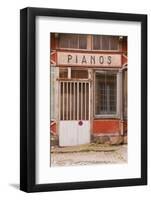 An Old Piano Store in the City of Dijon, Burgundy, France, Europe-Julian Elliott-Framed Photographic Print