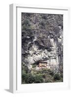 An Old Religious Building Built into the Side of a Cliff in the Sagarmatha National Park-John Woodworth-Framed Photographic Print